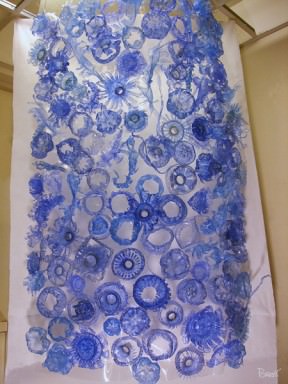 Arctic Garden: Sculpture using reshape plastic bottles