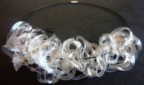 Necklace made with recycled plastic bottles