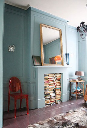 Repurposed fireplace