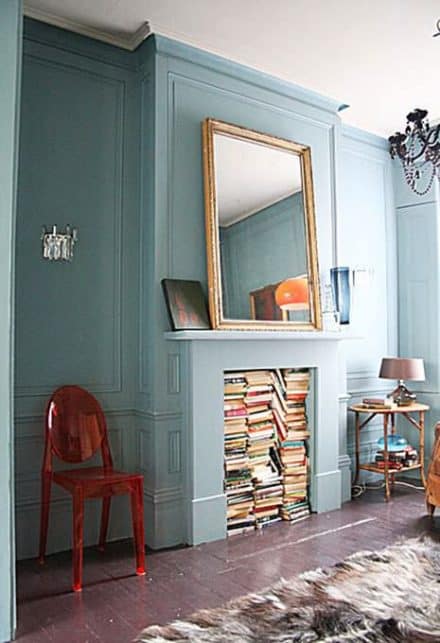 Repurposed fireplace
