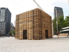 Foret II : Pallet installation by Justin Duchesneau and Phil Allard