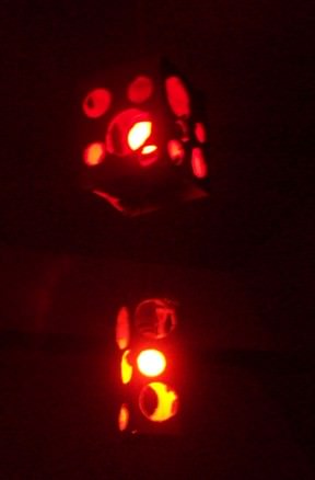 Small cardboard box lantern