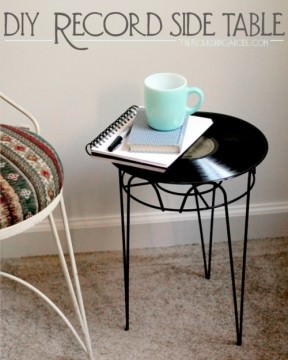 LP record side table