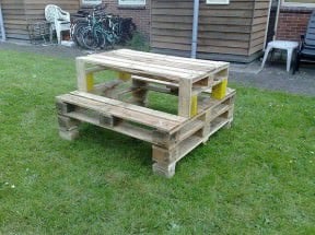 Camping table from pallets