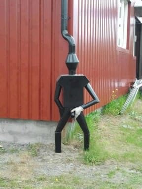 Expressive rain gutter