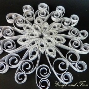 Snowflakes made ​​with recycled paper