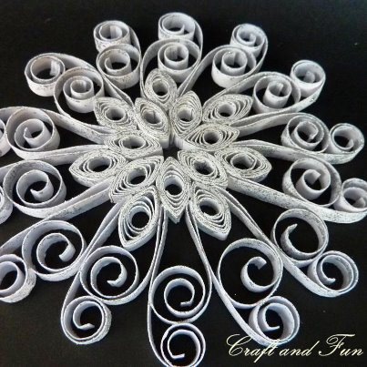 quilling grande1 Snowflakes made ​​with recycled paper in paper diy  with Recycled Paper & Books DIY 