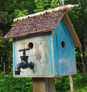 Recycled bird house