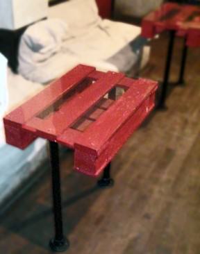 Re-purposed Pallets as Lightbox tables.
