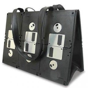 Upcycled floppy disk purse