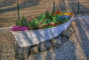 Old boat planter