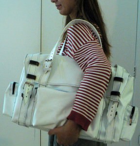 Red Claw, travel bag with upcycled materials