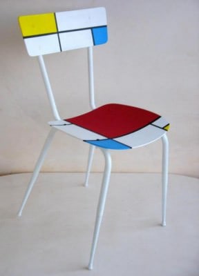 Recycled chair “Mondrian”