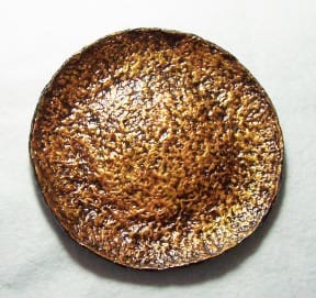 Molten Gold Recycled Paper Pottery Plate