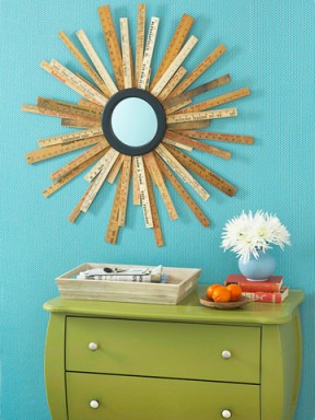 DIY: Yardstick mirror