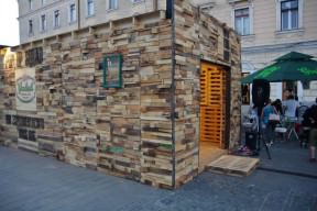 Wood art Pavillion from recycled pallets