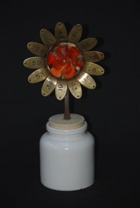 Orange glass flower