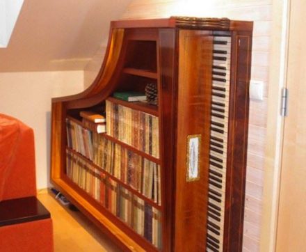 Piano bookshelf