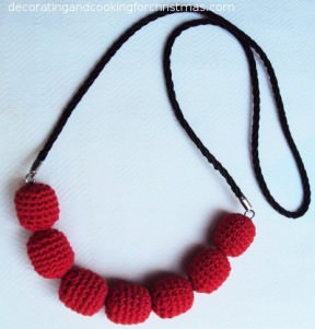 Car cushion beads recycled into a beautiful necklace!