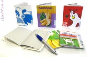 Sustainable sketchbook made from milk and juice cartons