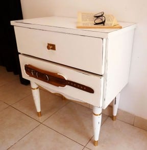 Bedside table with histories to tell