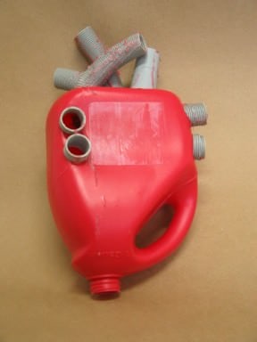 Recycled heart from plastic