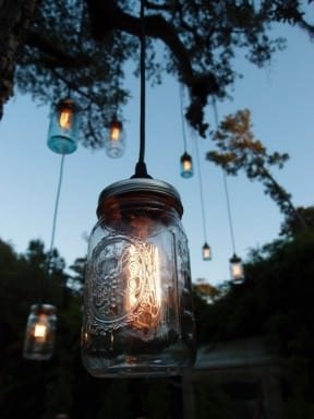 Mason jars transformed into lights !
