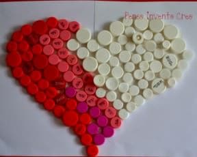 Bottle caps heart