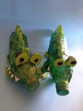 Plastic bottles Crocodiles