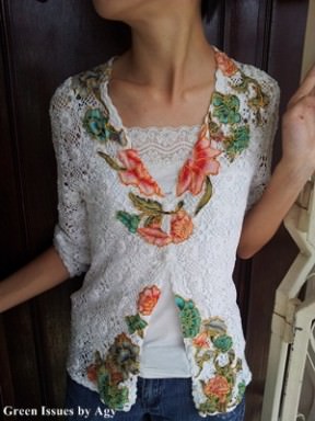 Upcycled Crochet Cardigan