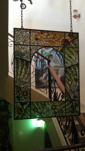 Sea Glass and metal recyclart