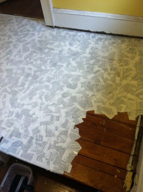 How to cover your floor with book pages