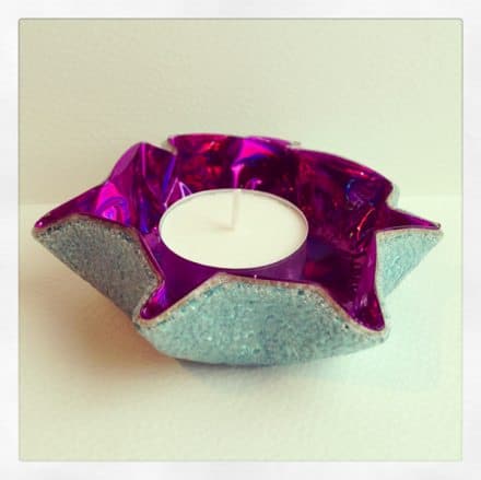 Beautiful Recycled Cd Tea light holders.