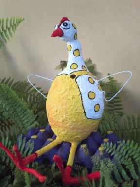 Paper mache Chiken