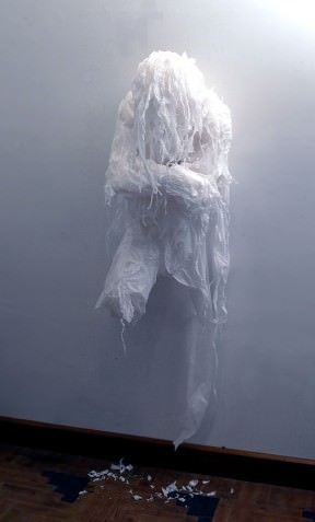Discarded Plastic Bags Sculptures by Khalil Chishtee