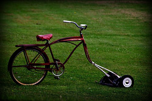 The Bike Mower ! 1 &bull; Upcycled Bicycle Parts