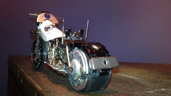 Tissot Watch Upcycled Into Miniature Harley 2 &bull; Recycled Art