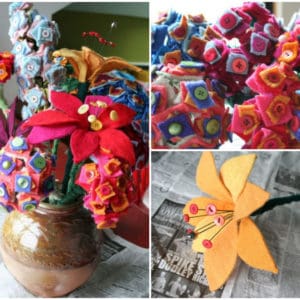 Wool Flowers 17 &bull; Upcycled Jewelry Ideas