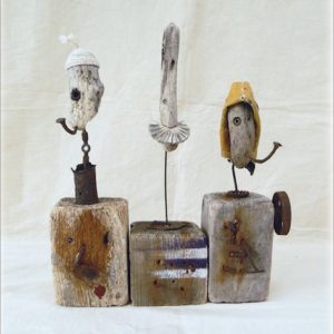 Driftwood Sculptures: Old Sailors 7 &bull; Recycled Art