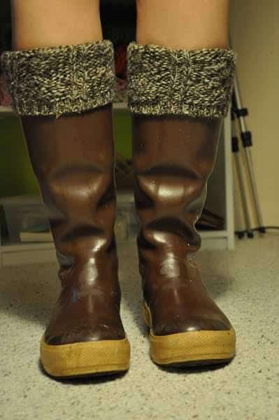 Felted sweater socks