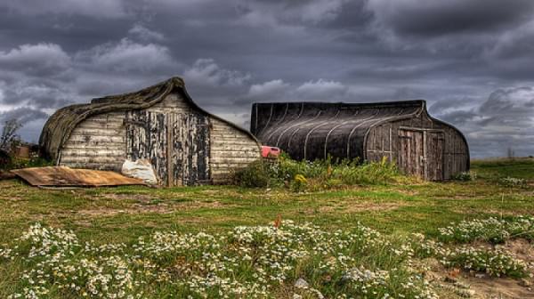 repurposed boat sheds on Holy Island 01