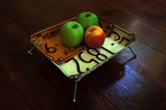 License Plates Upcycled Into Bowls 3 &bull; Accessories