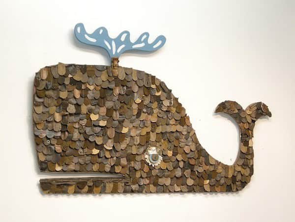 Leather Whales 4 &bull; Recycled Art