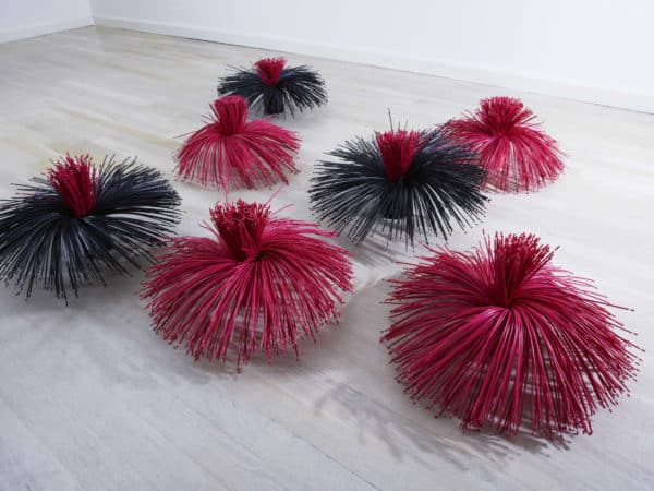 Qualtron's Forest 1 • Accessories • Recyclart Nadia-Martinez-Seguimos-conectándonos-Wire-and-plastic-8-x-15-x-15-inches-2010