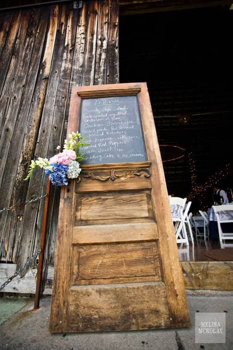 Old Door Reused Into Restaurant Menu 1 &bull; Wood & Organic