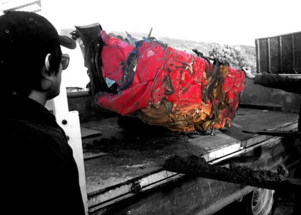 Crashed Ferrari Becomes A Table 3 &bull; Mechanic & Friends