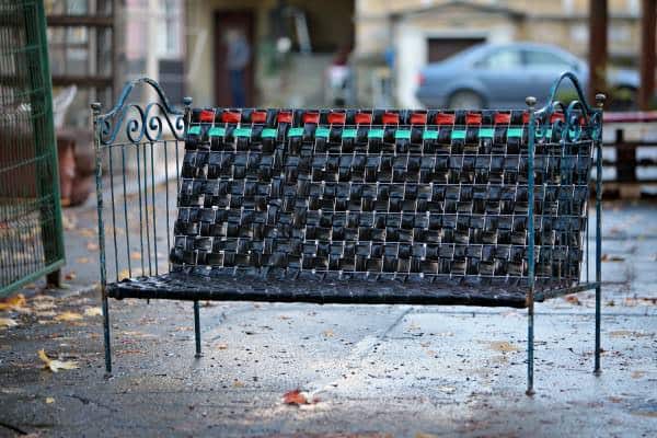 Rubber Glory: Outdoor Bench From Recycled Inner Tubes 1 &bull; Recycled Furniture