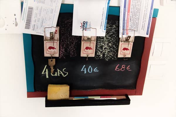 Mouse Traps Bill and Key Holder + Blackboard Reminder ! 2 • Accessories • Recyclart IMG_4932