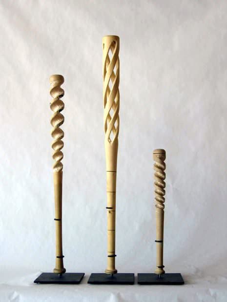 Baseball Bat Sculpture 3 &bull; Recycled Art