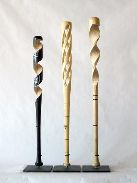 Baseball Bat Sculpture 2 &bull; Recycled Art